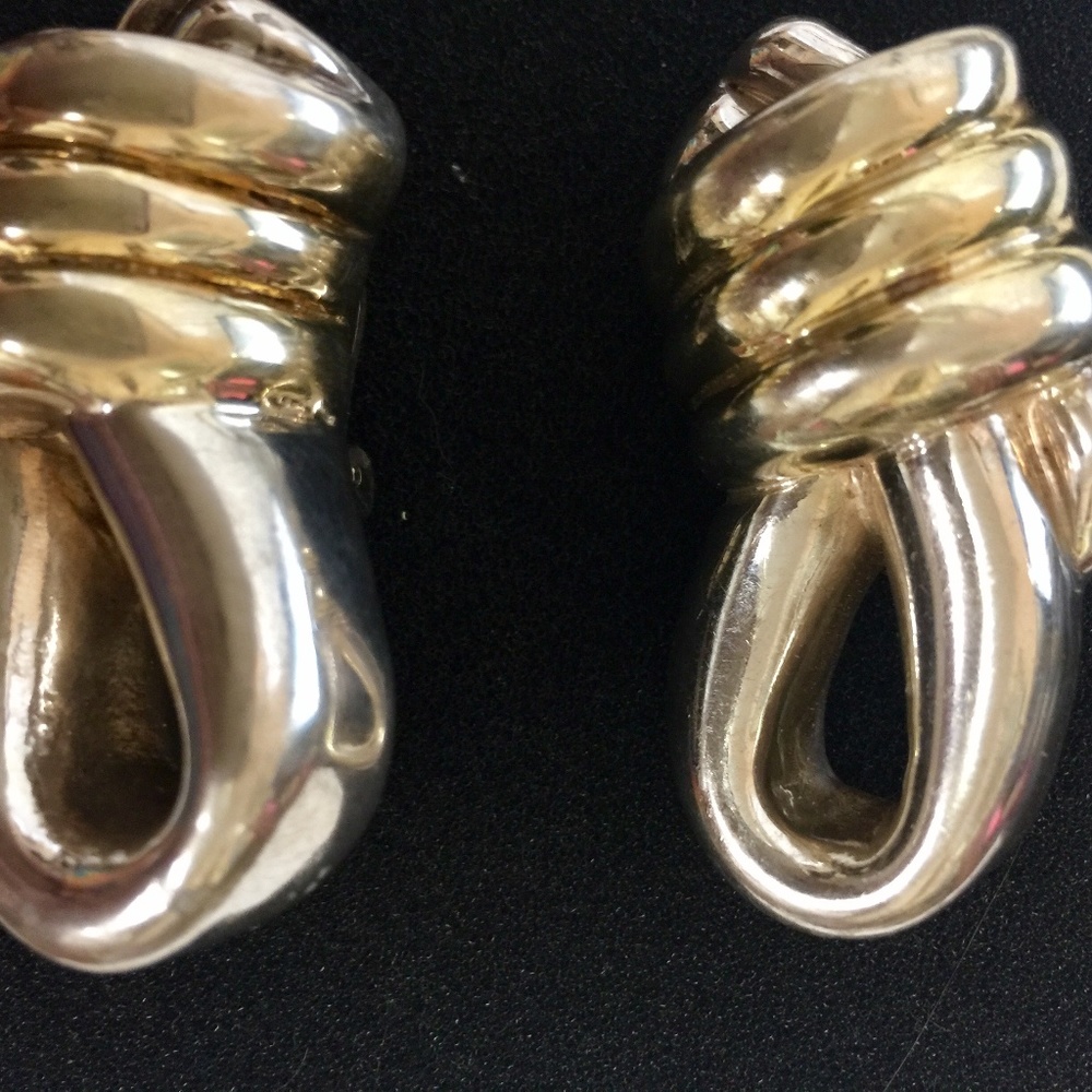 STERLING SILVER EARRINGS  925 AND 2-TONE WITH GOLD